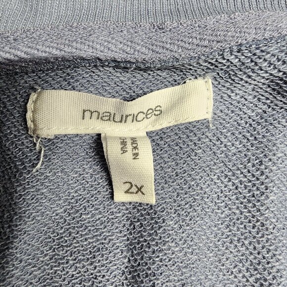 Maurices Relaxed Fit V-Neck Sweatshirt - Picture 2 of 5